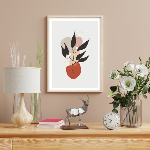 Modern Minimalist Abstract Nature Boho Wall Art Print Home Decor [No Frame] - Picture 3 of 7